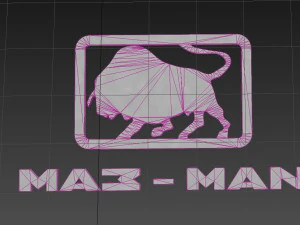 maz man logo 3D Model
