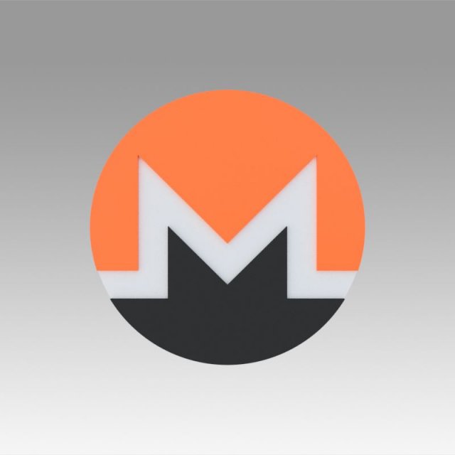 monero crypto currency 3D Model .c4d .max .obj .3ds .fbx .stl .blend 