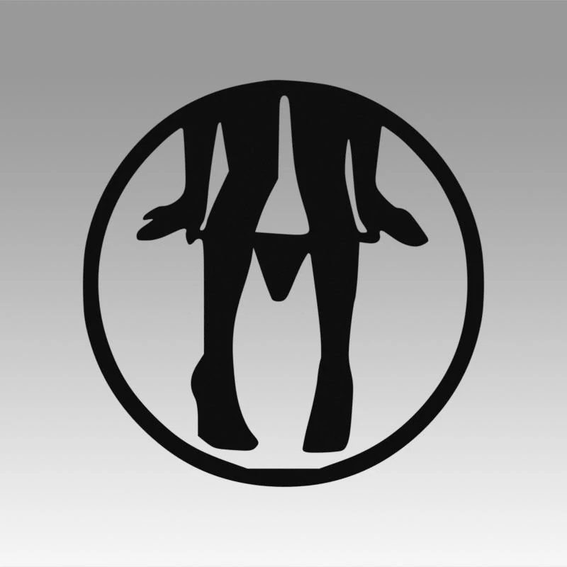 nude girl logo 3D Model .c4d .max .obj .3ds .fbx .stl .blend 