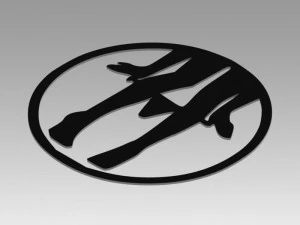 nude girl logo 3D Model