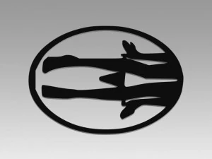 nude girl logo 3D Model