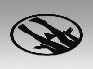 nude girl logo 3D Model