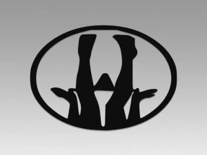 nude girl logo 3D Model