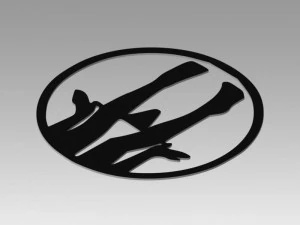 nude girl logo 3D Model