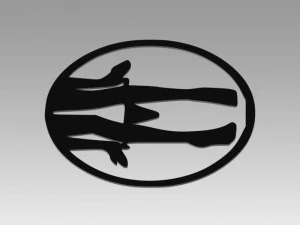 nude girl logo 3D Model