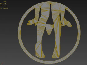 nude girl logo 3D Model