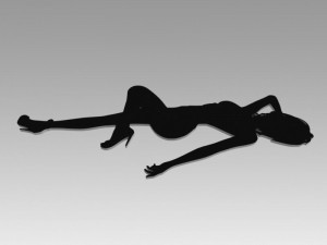nude girl logo Modelo 3D