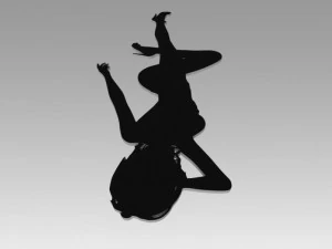 nude girl logo 3D Model