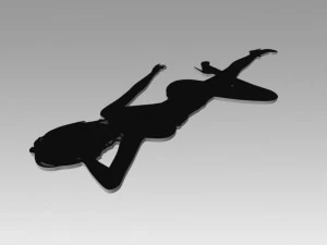 nude girl logo 3D Model