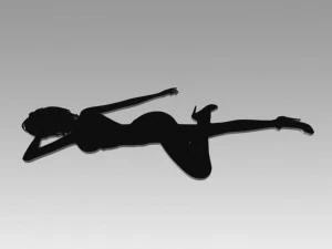 nude girl logo 3D Model