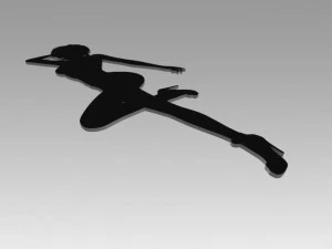 nude girl logo 3D Model