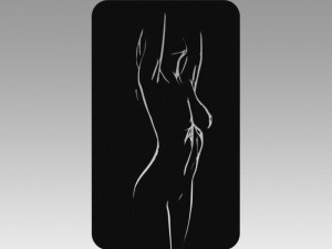 nude girl logo 3D Model
