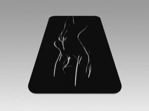 nude girl logo 3D Model
