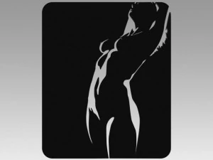 logotipo de garota nua Modelo 3D