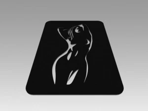 nude girl logo 3D Model