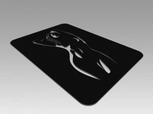nude girl logo 3D Model