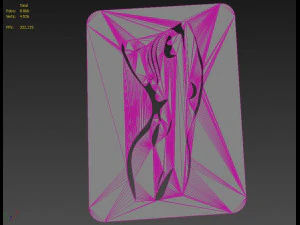 nude girl logo 3D Model