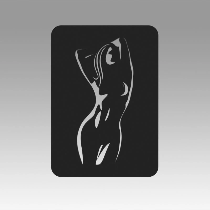 nude girl logo 3D Model .c4d .max .obj .3ds .fbx .stl .blend 