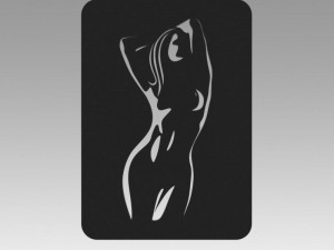 nude girl logo Modèle 3D