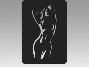 logotipo de garota nua Modelo 3D