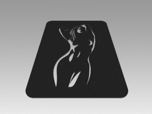 nude girl logo 3D-Modell
