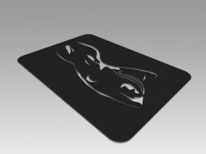 nude girl logo 3D Model