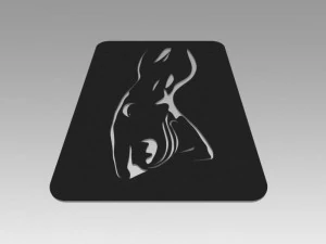 nude girl logo 3D Model