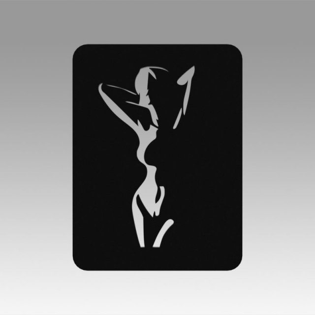 nude girl logo 3D Model .c4d .max .obj .3ds .fbx .stl .blend 