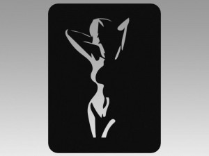 nude girl logo 3D Model