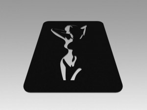 nude girl logo 3D Model