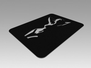 nude girl logo 3D Model