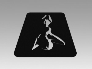 nude girl logo 3D Model