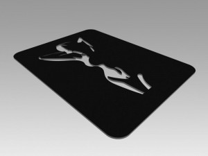 nude girl logo 3D Model
