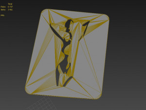 nude girl logo 3D Model