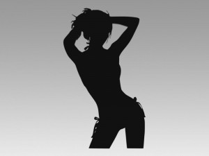 nude girl logo Modelo 3D