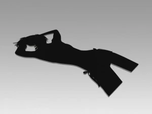 nude girl logo 3D Model