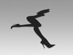 nude girl logo 3D Model