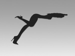 nude girl logo 3D Model