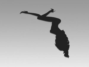 nude girl logo 3D Model