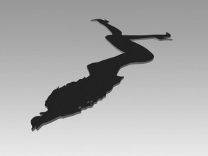 nude girl logo 3D Model