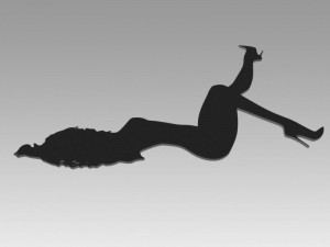 nude girl logo 3D Model