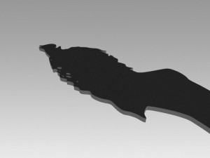 nude girl logo 3D Model