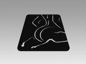 nude girl logo 3D Model