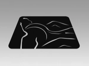 nude girl logo 3D Model