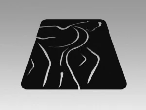 nude girl logo 3D Model