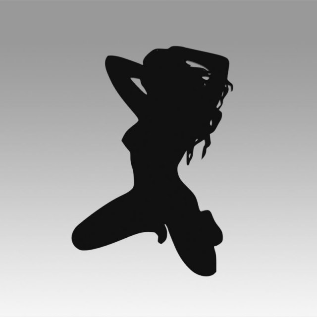 nude girl logo 3D Модель .c4d .max .obj .3ds .fbx .stl .blend 