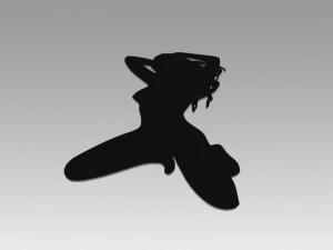 nude girl logo 3D Model