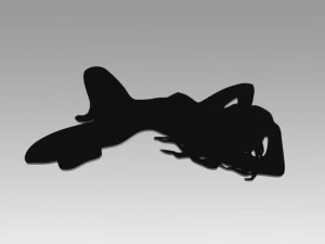 nude girl logo 3D Model