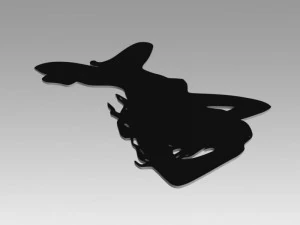 nude girl logo 3D Model