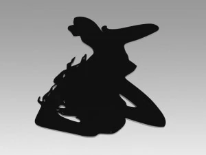 nude girl logo 3D Model